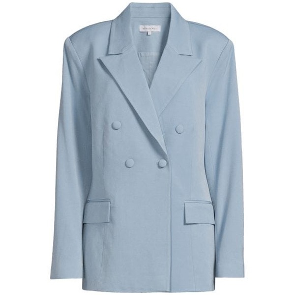 NEW WeWoreWhat double breasted light blue blazer - Picture 2 of 3